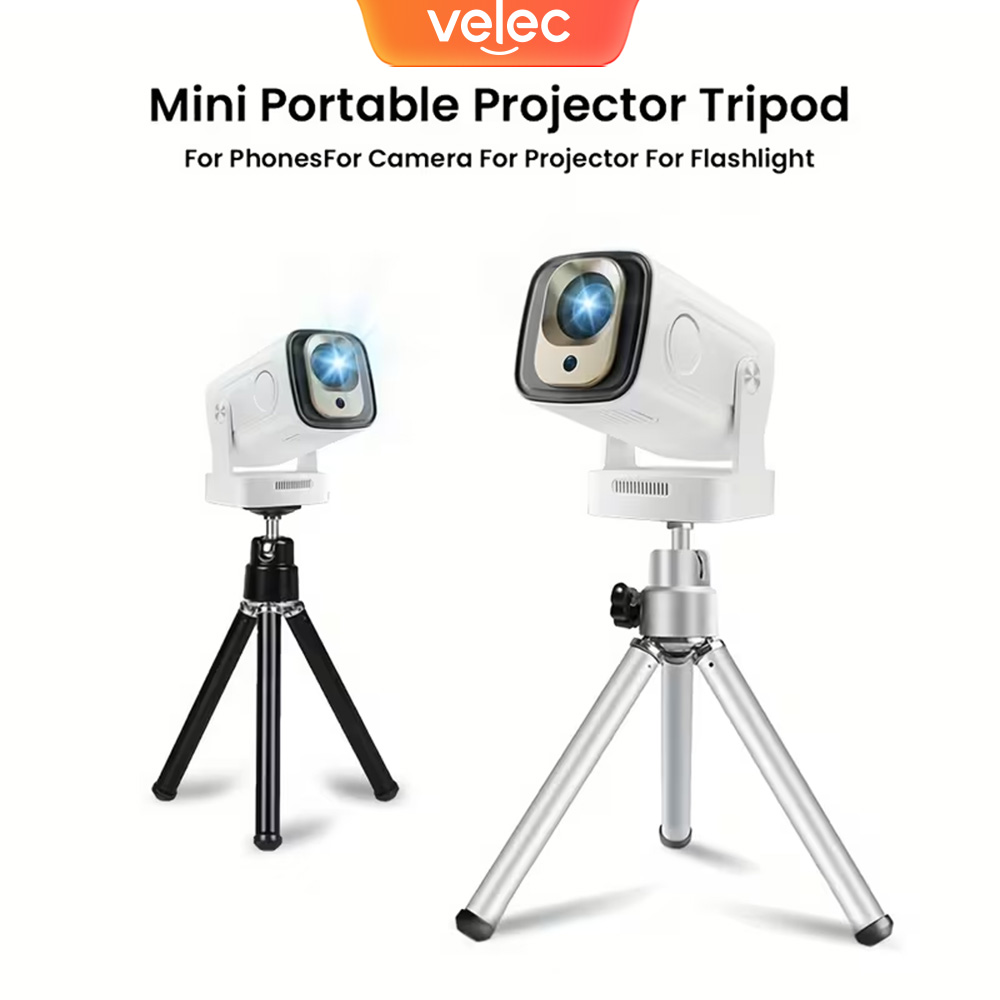 Mini Projector Portable - ミニプロジェクター三脚スタンド360 ° 回転可能で高さ調節可能なHY300 PRO+ HY310 HY320