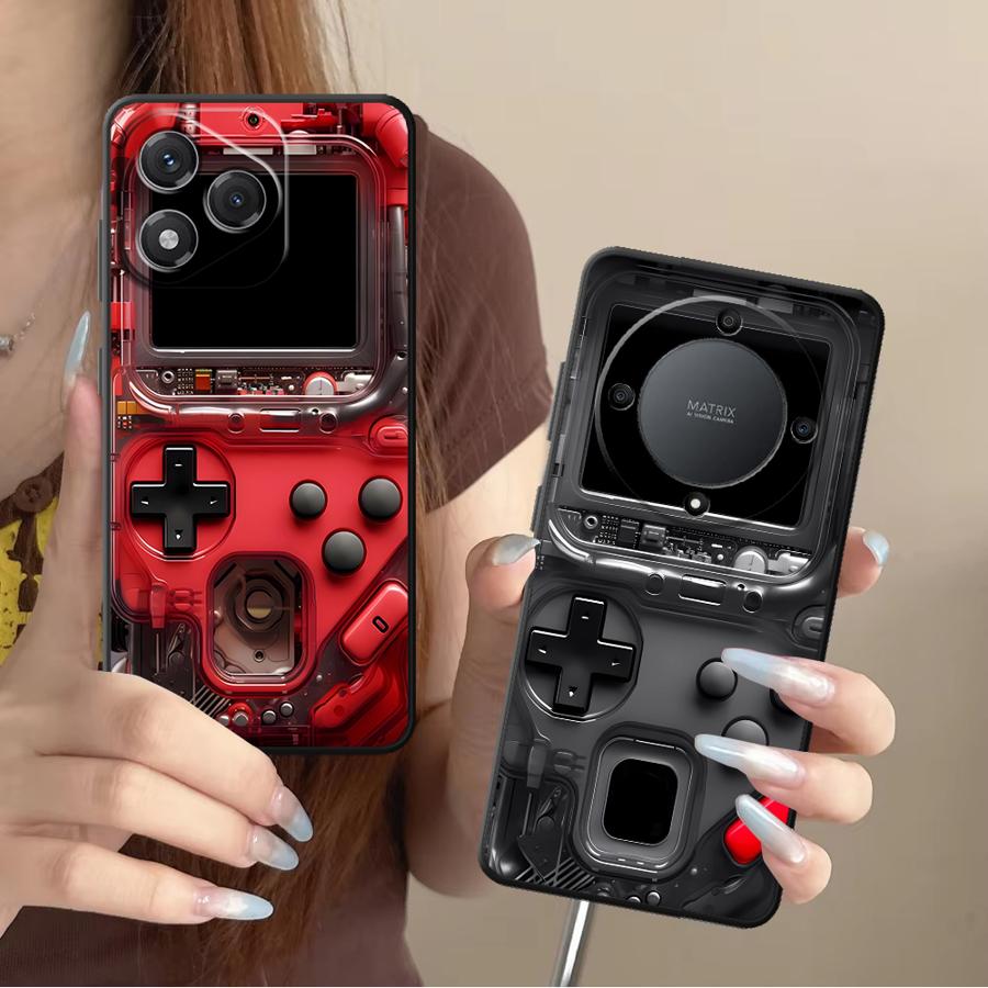 Handheld Game Console - レトロなゲーム機風ケース Honor X7 70 X5b X9a