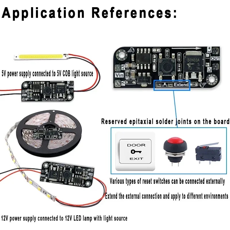 Electronics & Gadgets Starting With V - マイクロボタン調光ボードキーモジュールバイステーブル電子スイッチランプ調光モジュール機械式の代わりに定電圧