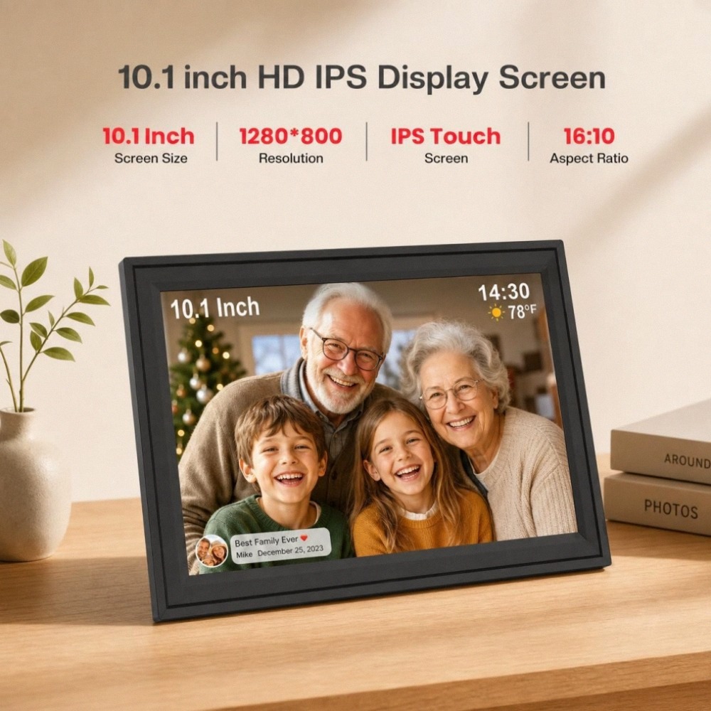 10.1インチデジタルフォトフレーム、IPSタッチスクリーン - Digital Photo Frame Wifi のレビューと価格