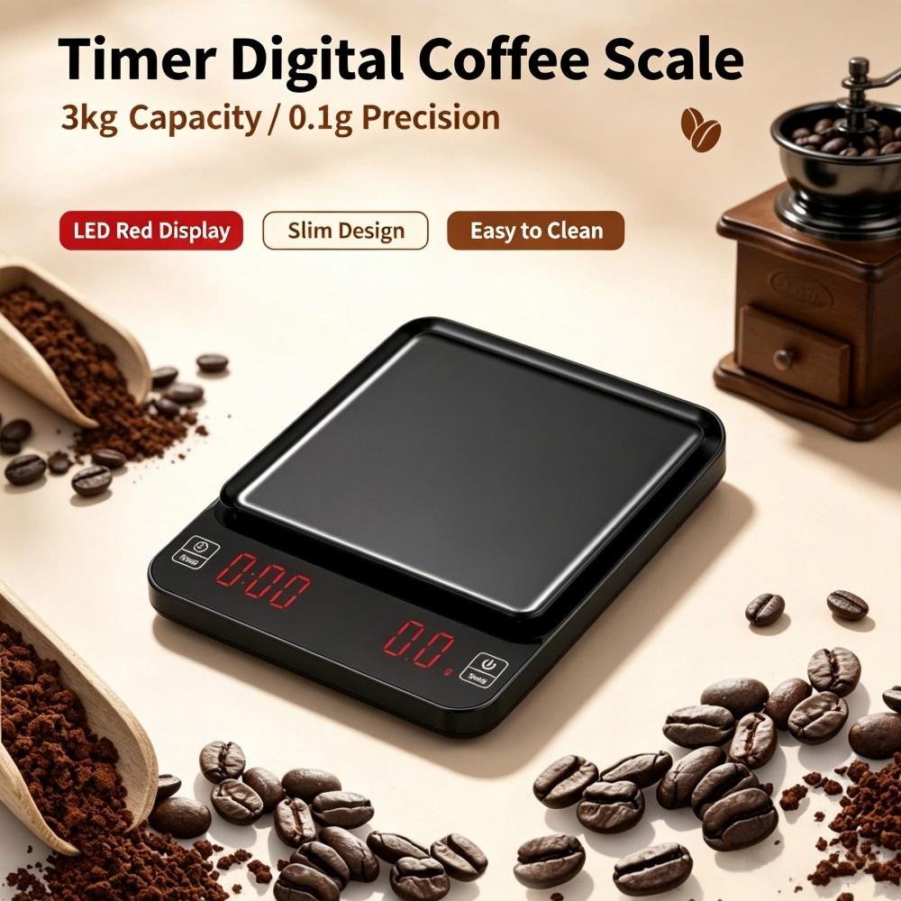 3kg/0.1g高精度デジタルコーヒースケール、LEDポータ - Electronics & Gadgets Starting With V のレビューと価格