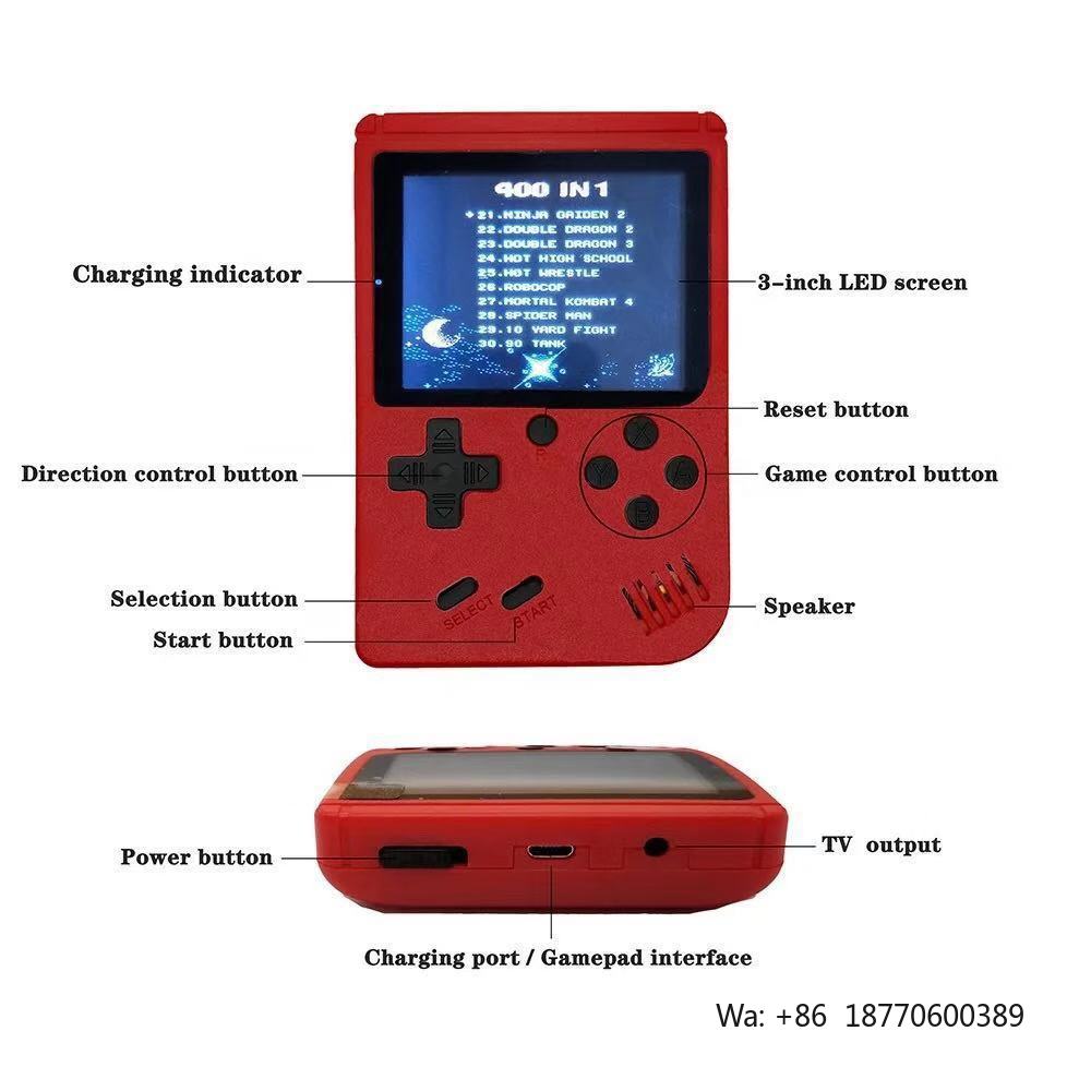 400 in 1 携帯ゲーム機 2.4インチ画面 ミニポータ - Handheld Game Console のレビューと価格