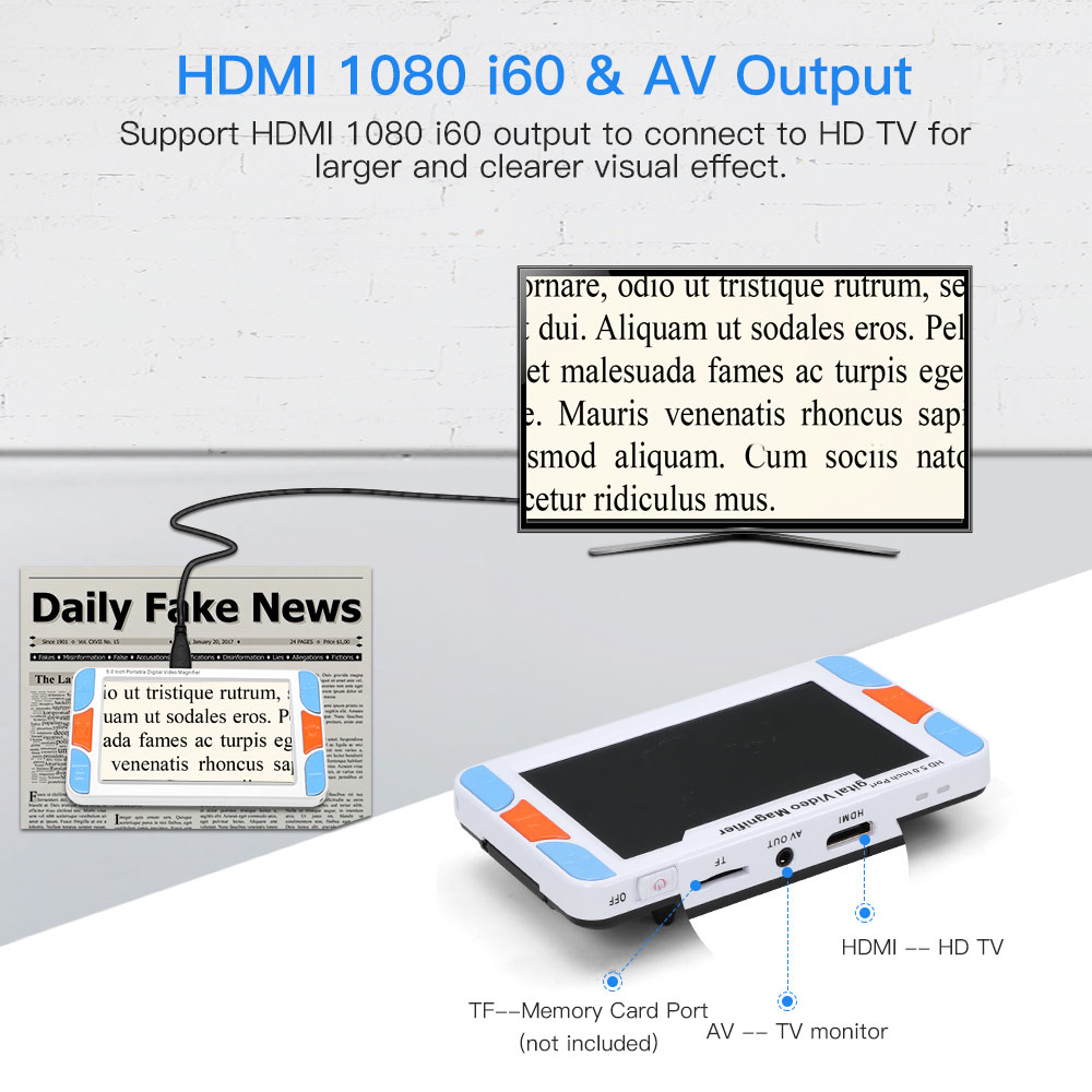 Eyoyo 5.0インチLCD 3-48倍携帯デジタル拡大鏡 - Digital Magnifier Reading のレビューと価格