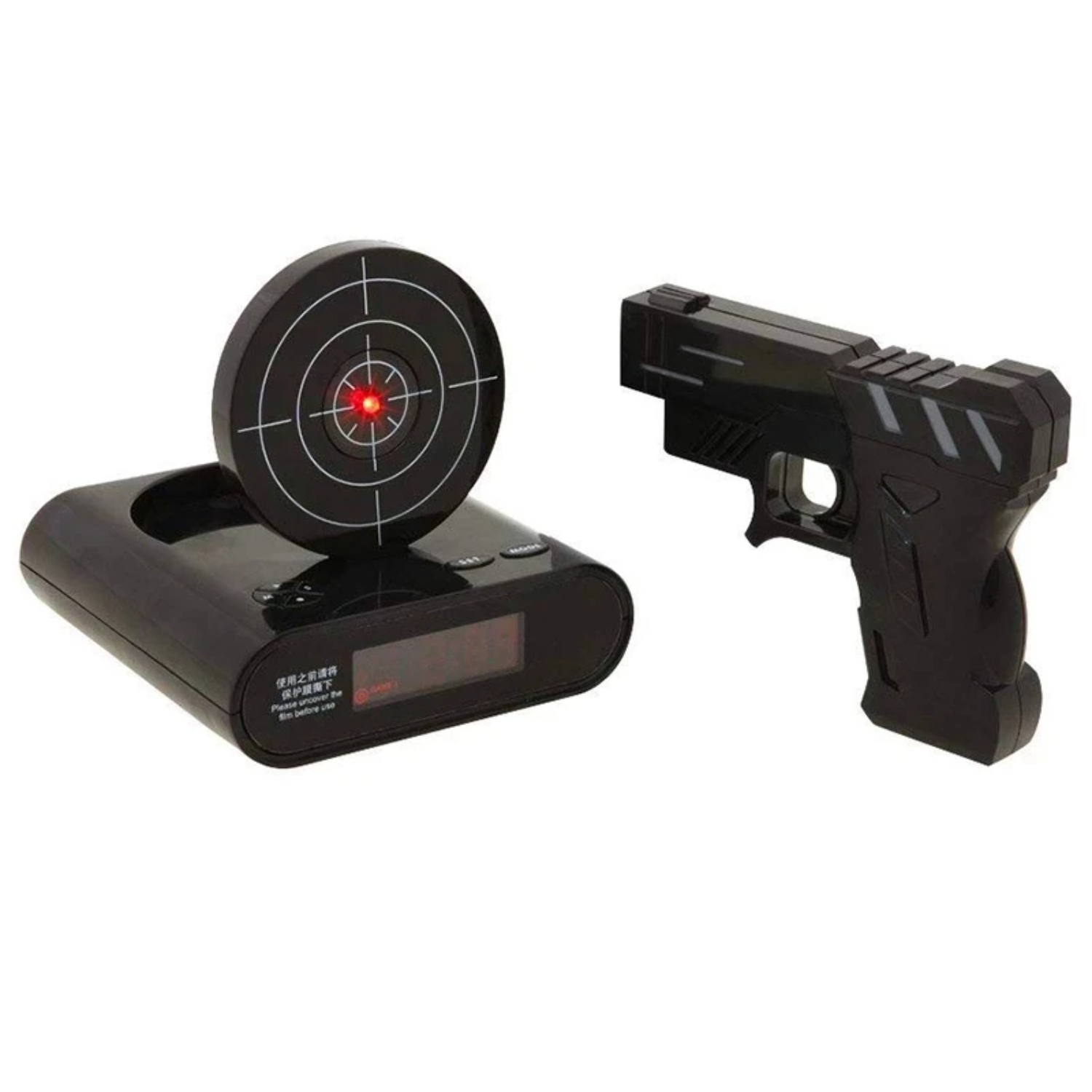 ガジェットターゲットレーザー射撃銃目覚まし時計デジタル電子卓 - Electronics Gadgets In China のレビューと価格