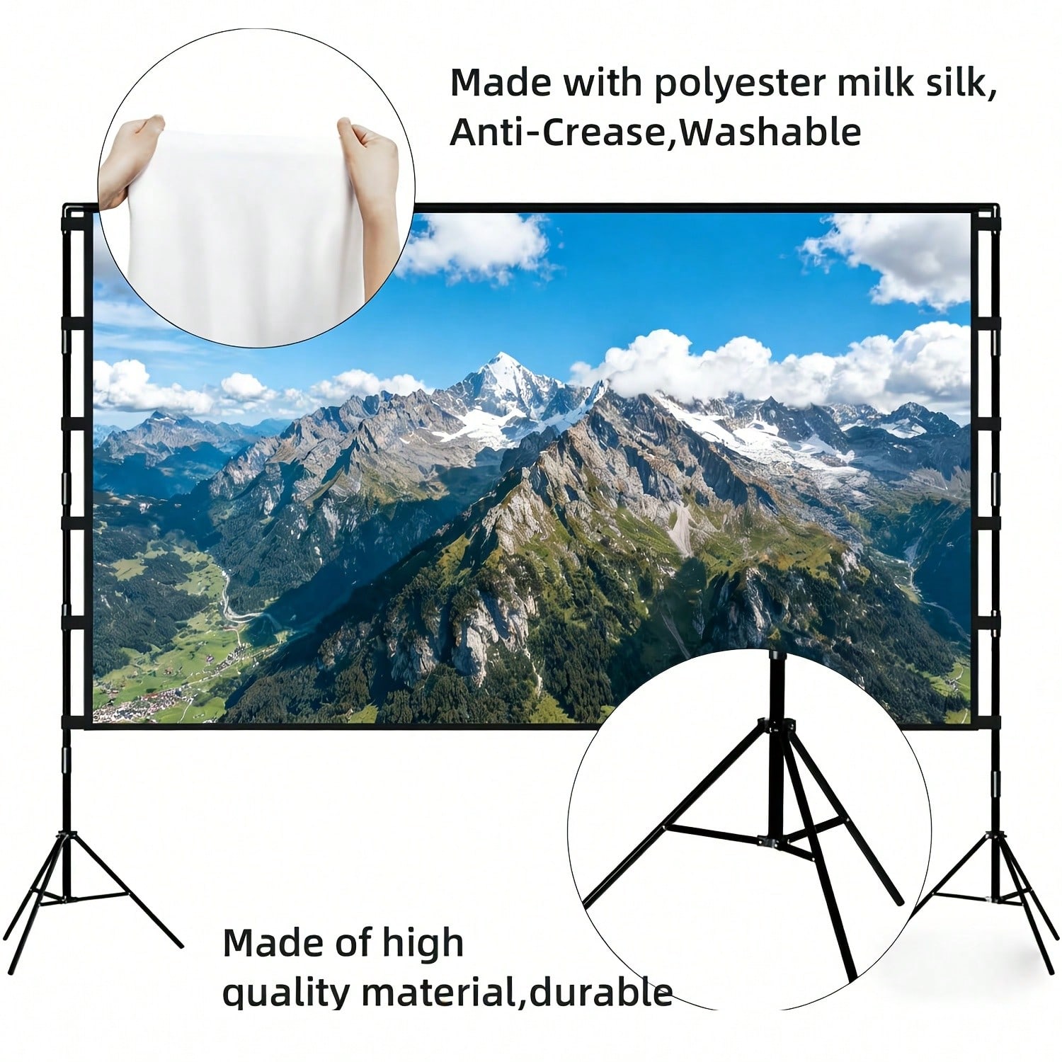 XBJ 100インチ 4KウルトラHDプロジェクションスクリ - Mini Projector Portable のレビューと価格
