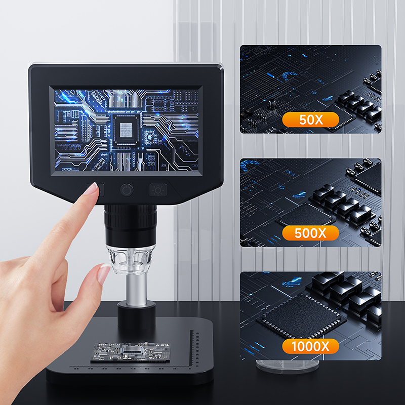 4.3インチLCDデジタル顕微鏡1000倍ズームHD 108 - Digital Magnifier Reading のレビューと価格