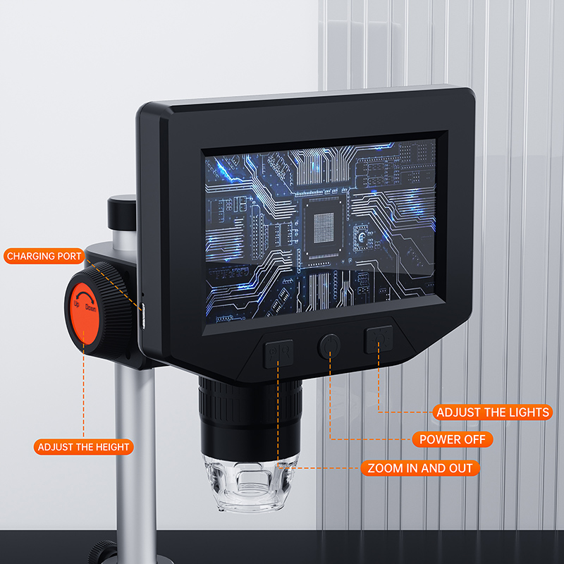 4.3インチLCDデジタル顕微鏡1000倍ズームHD 108 - Digital Magnifier Reading のレビューと価格