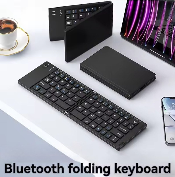 ポータブルミニ折りたたみ式ワイヤレスキーボードスリムBlue - Wireless Keyboard Mini のレビューと価格
