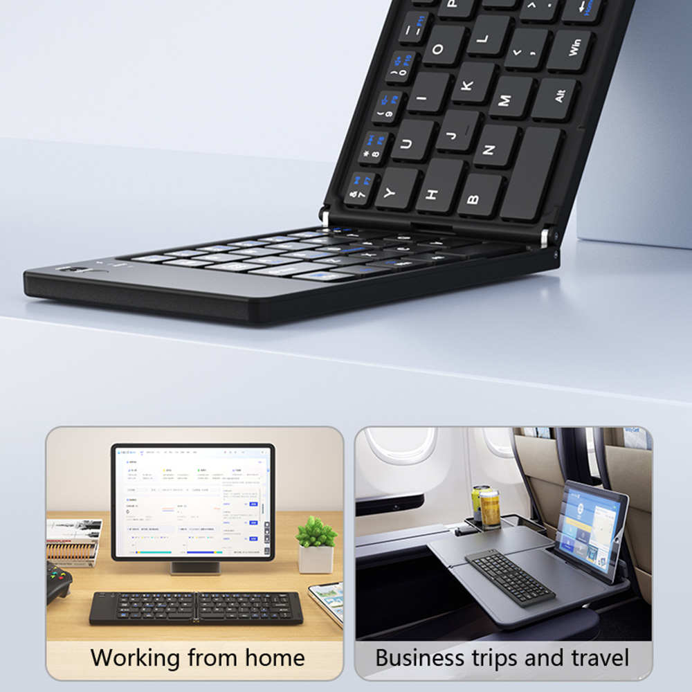 ポータブルミニ折りたたみ式ワイヤレスキーボードスリムBlue - Wireless Keyboard Mini のレビューと価格