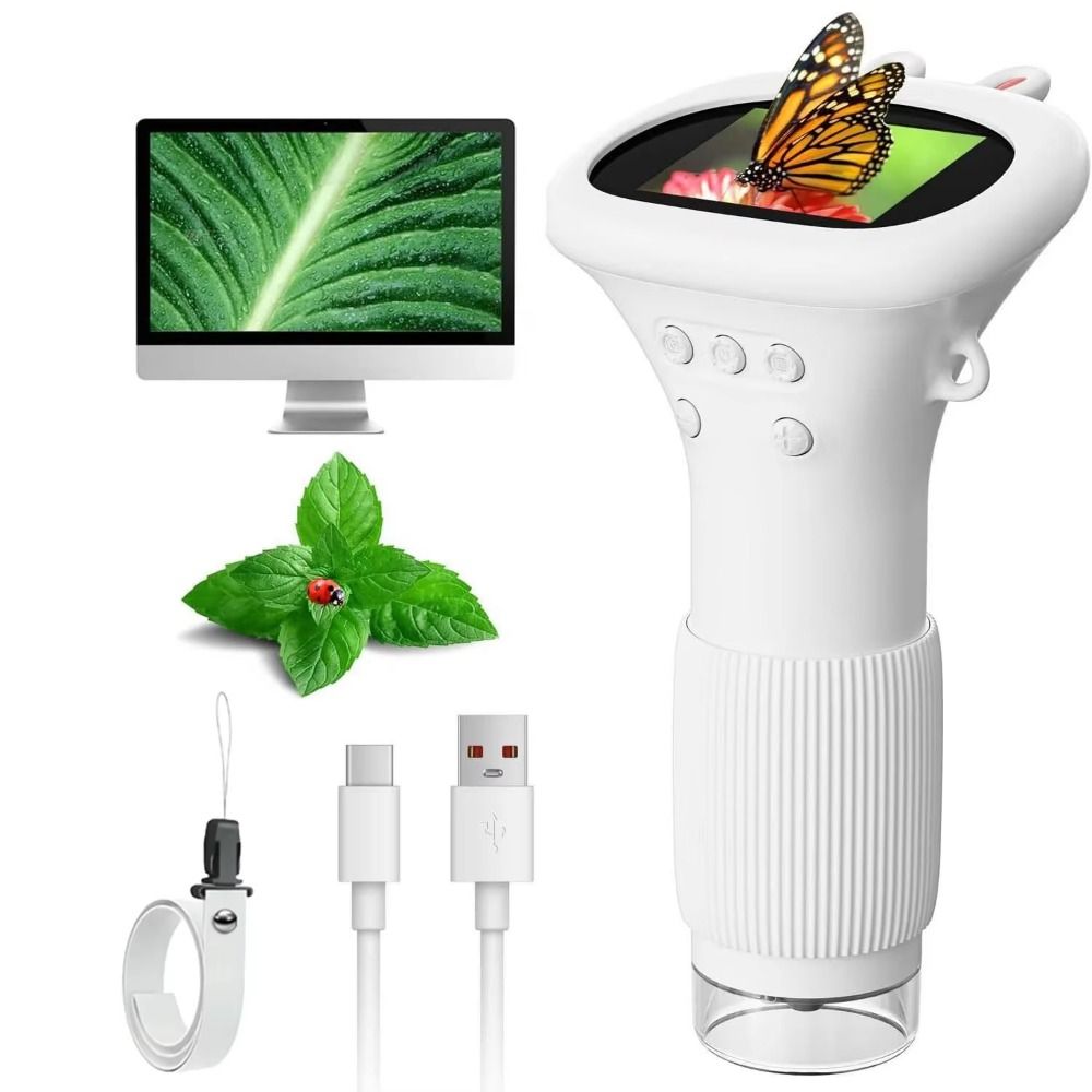 2インチIPSスクリーン子供用デジタル顕微鏡HDポータブルハ - Digital Magnifier Reading のレビューと価格