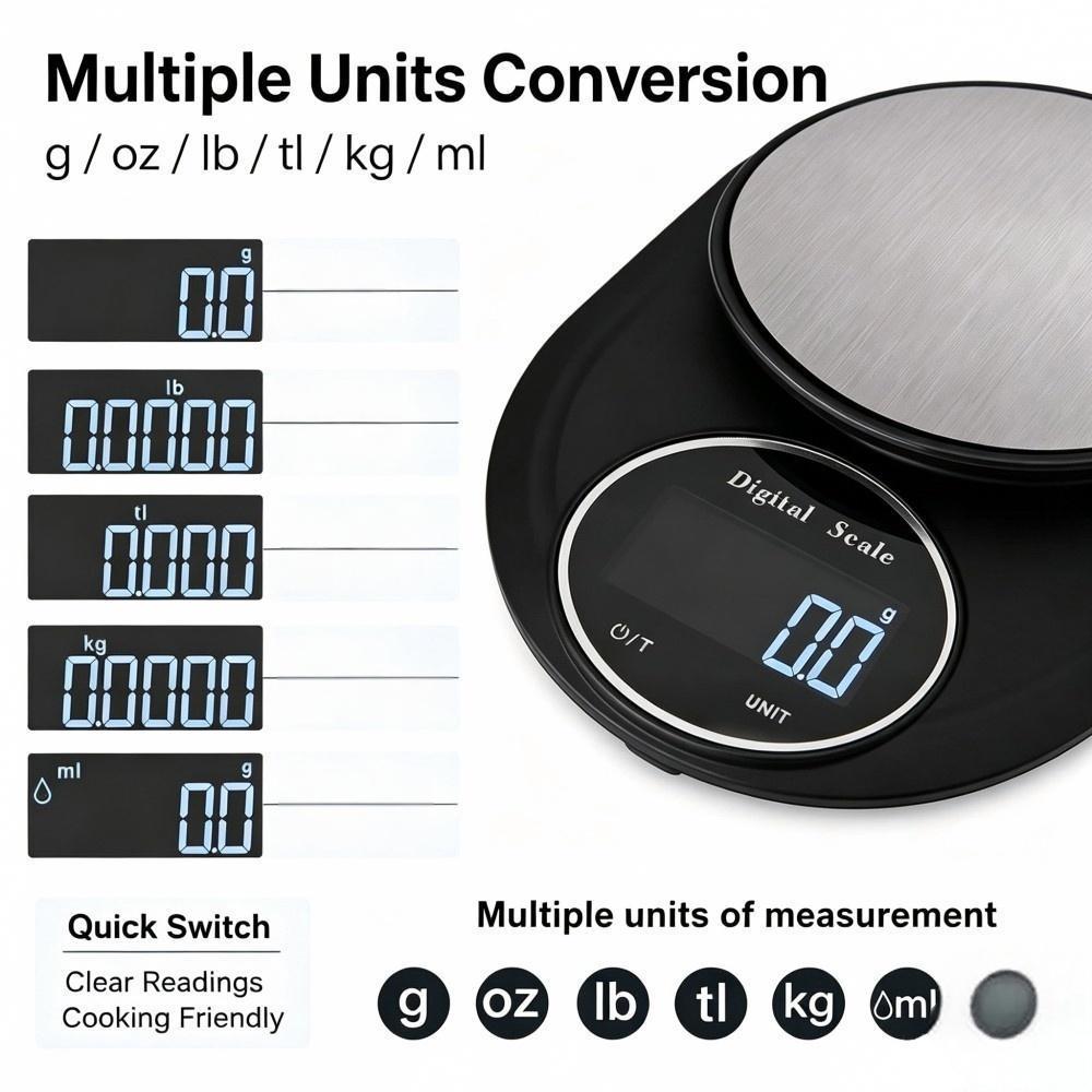 2KG 0.1g ミニポータブルデジタルキッチンスケール、丸 - Electronics & Gadgets Starting With V のレビューと価格