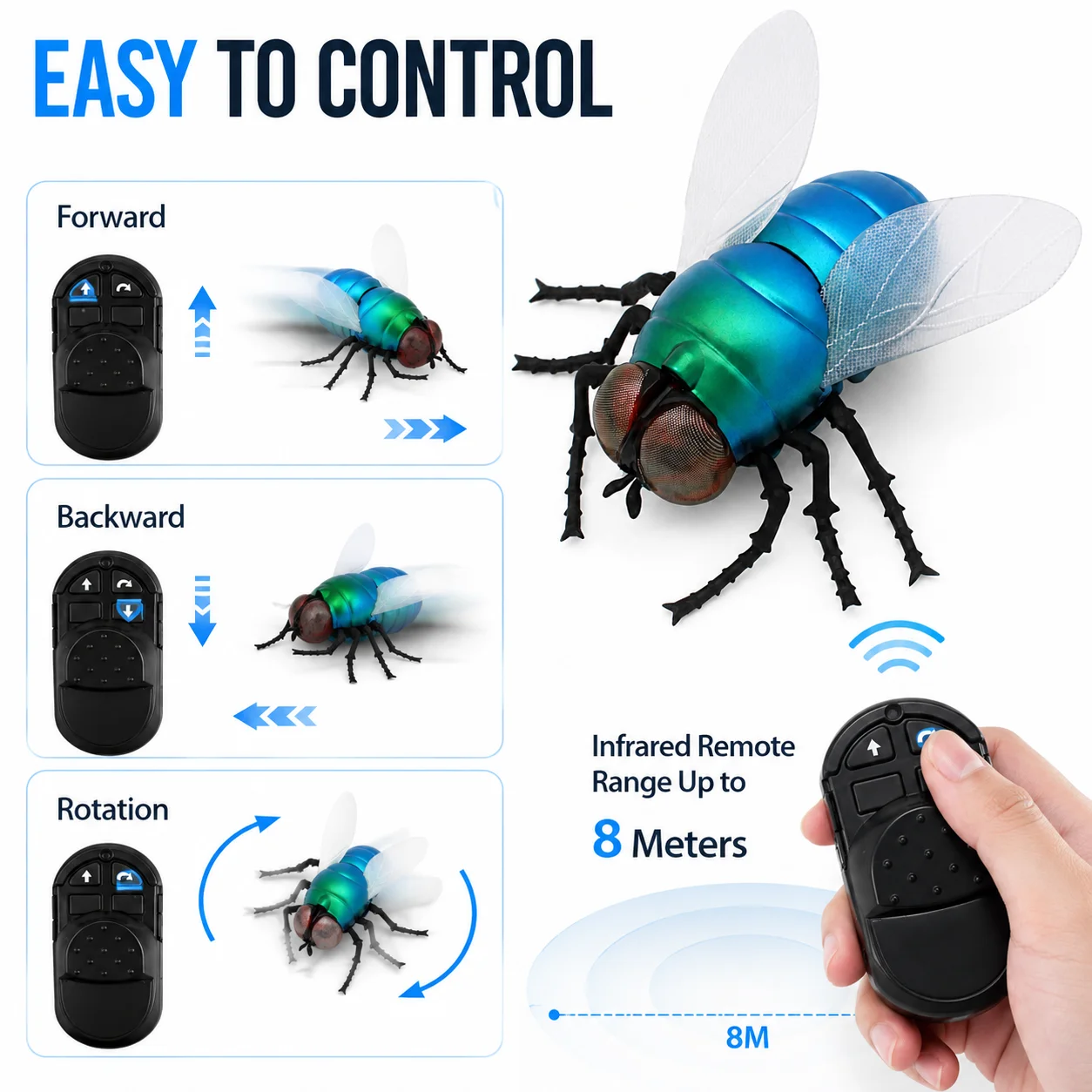 赤外線RC飛行玩具リアルな昆虫風リモコンバグおもちゃ、飛行ア - Electronics Gadgets For Kids のレビューと価格