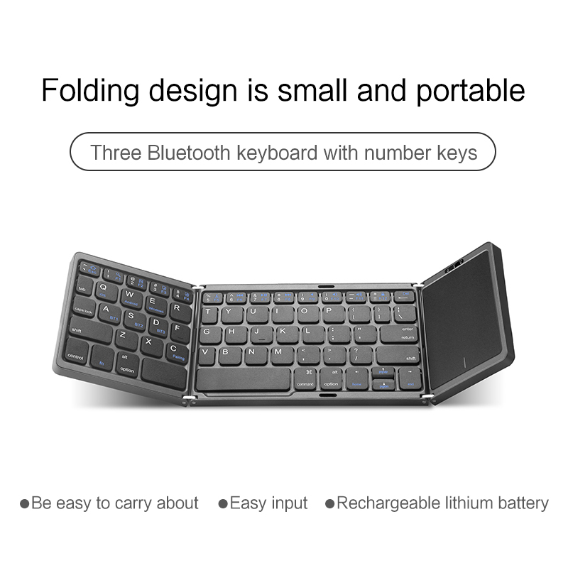 韓国語英語ミニポータブル折りたたみキーボードワイヤレス Bl - Wireless Keyboard Mini のレビューと価格